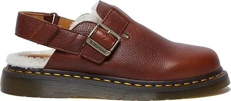 Dr. Martens Jorge II Faux Fur Lined Leather Slingback Mules Lace-up Boots Cashew : UK 11 (US Men's 12) Medium - Image 5
