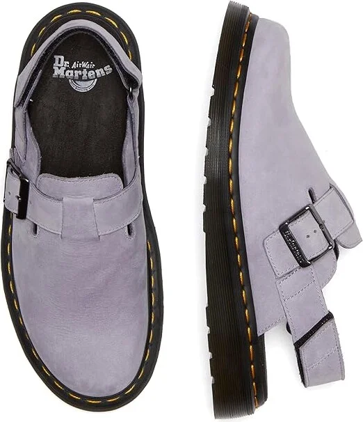 Dr. Martens Jorge II Leather Slingback Mules Lace-up Boots Lavender Frost : UK 12 (US Men's 13) Medium - Image 2