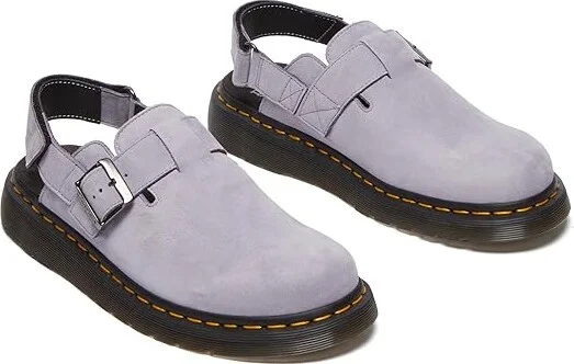 Dr. Martens Jorge II Leather Slingback Mules Lace-up Boots Lavender Frost : UK 12 (US Men's 13) Medium