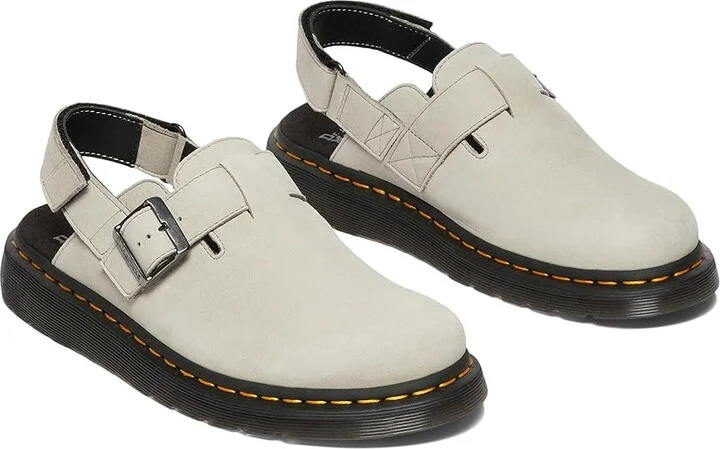 Dr. Martens Jorge II Leather Slingback Mules Lace-up Boots Warm Stone : UK 10 (US Men's 11 - Women's 12) Medium