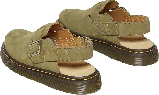 Dr. Martens Jorge II Leather Slingback Mules Shoes Muted Olive : UK 3 (US Men's 4 - Women's 5) Medium - Image 4