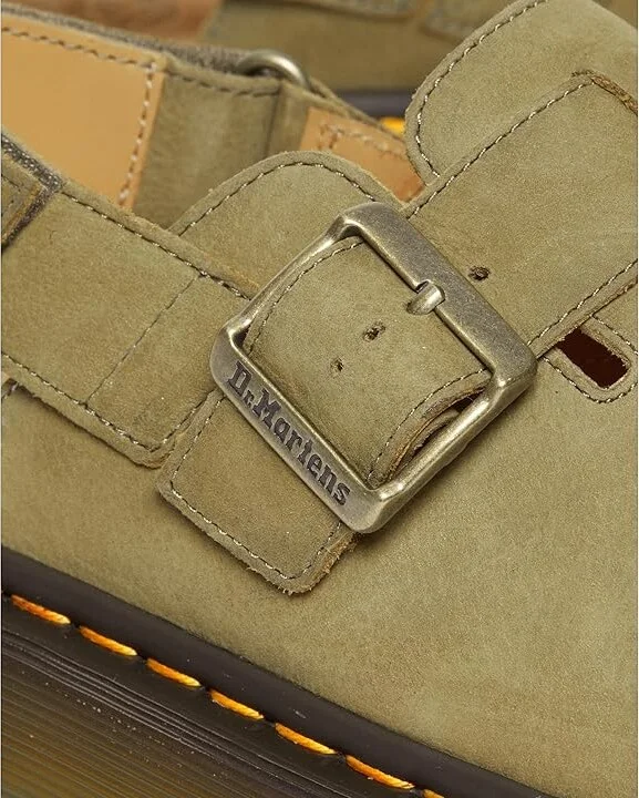 Dr. Martens Jorge II Leather Slingback Mules Shoes Muted Olive : UK 3 (US Men's 4 - Women's 5) Medium - Image 5