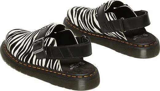 Dr. Martens Jorge II Leather Slingback Mules Shoes Zebra : UK 12 (US Men's 13) Medium - Image 4