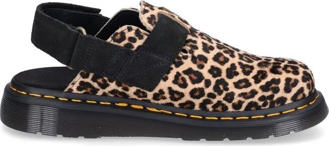 Dr. Martens Jorge II Leopard Buckle-Fastened Mules