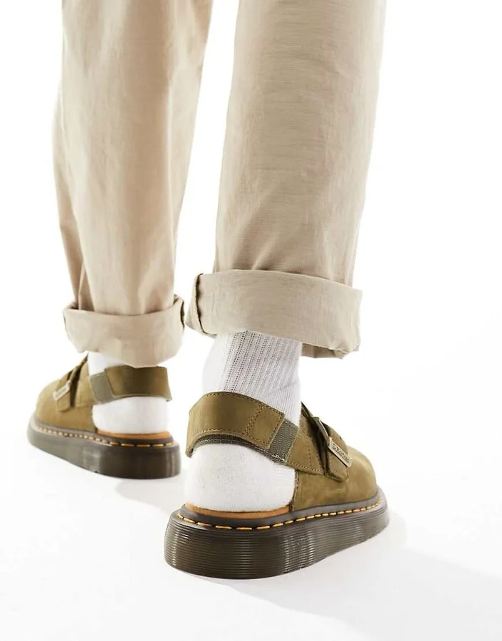 Dr Martens Jorge II mules in khaki suede - Image 2