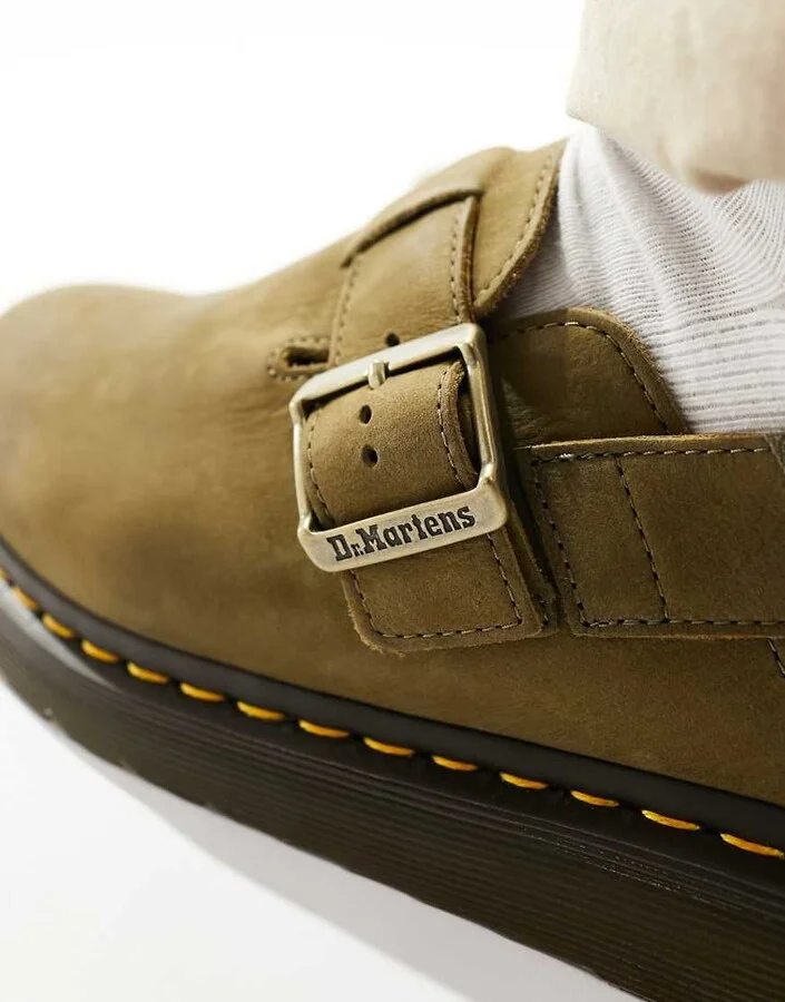 Dr Martens Jorge II mules in khaki suede - Image 3