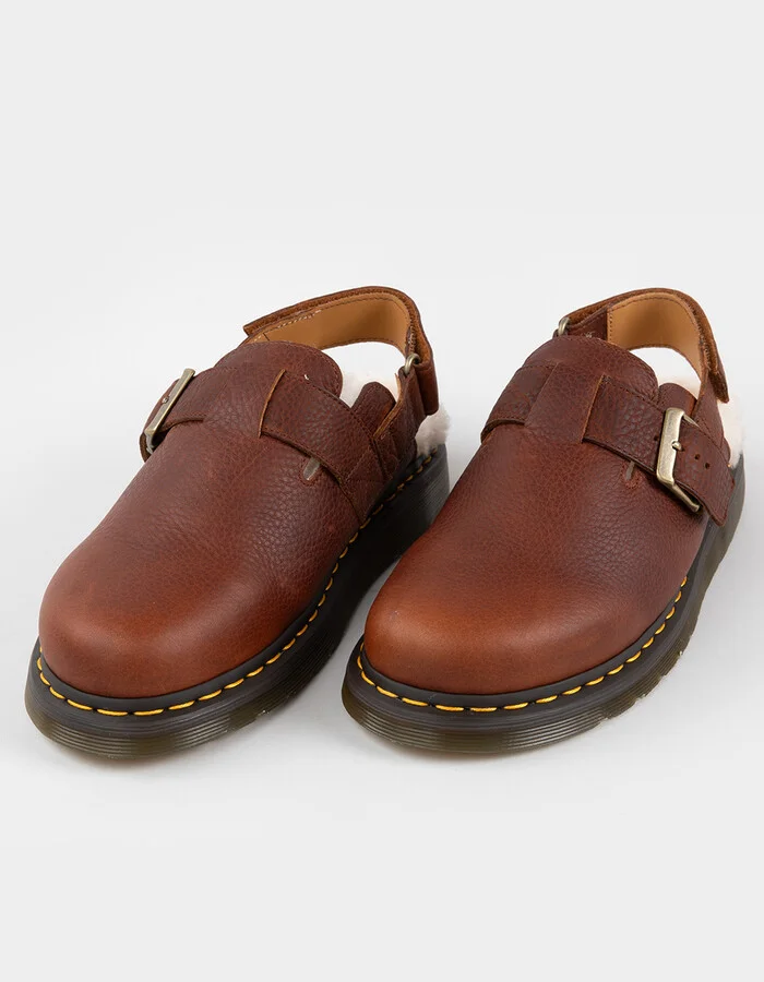 DR. MARTENS Jorge II Womens Fur Lined Slingback Mules