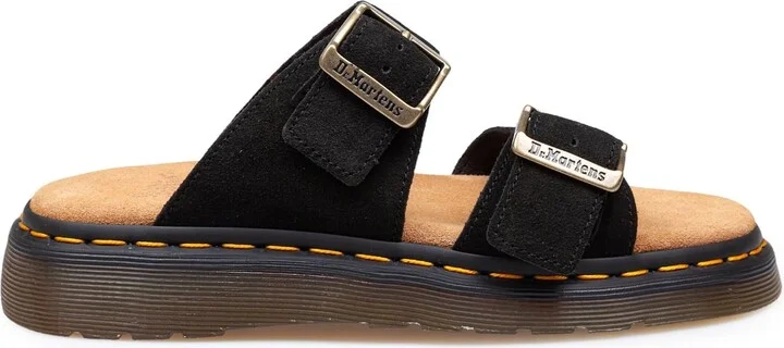 Dr.martens Josef Savannah Tan Suede Sandals Black