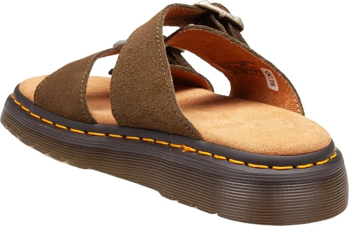 Dr.martens Josef Savannah Tan Suede Sandals Colour: Green - Image 3