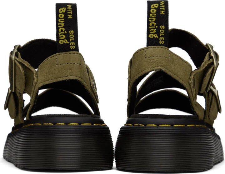 Dr. Martens Khaki Gryphon Quad Sandals - Image 2