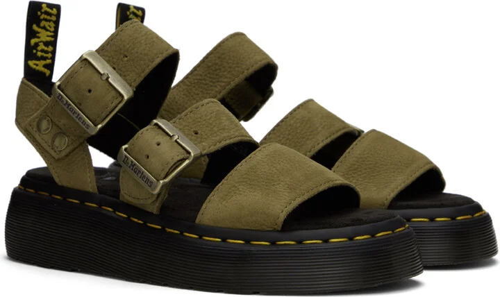 Dr. Martens Khaki Gryphon Quad Sandals - Image 4