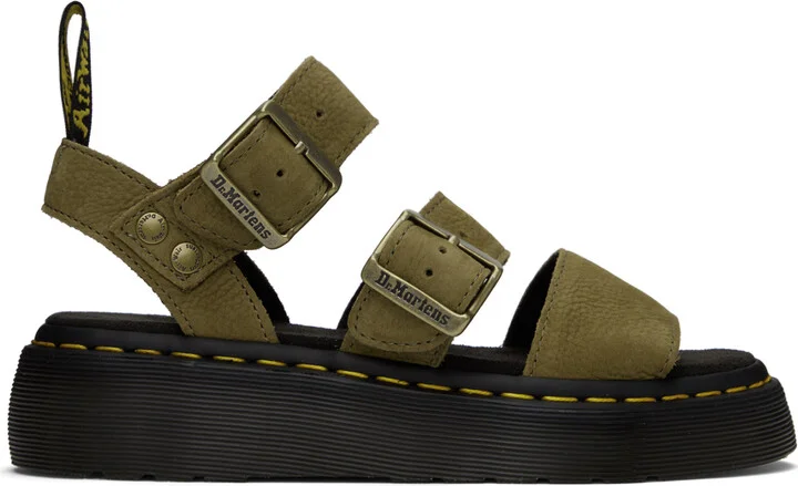 Dr. Martens Khaki Gryphon Quad Sandals
