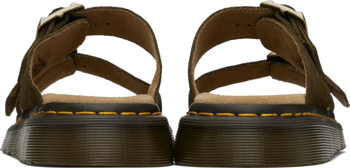 Dr. Martens Khaki Josef Suede Slide Sandals - Image 2