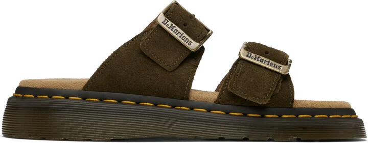 Dr. Martens Khaki Josef Suede Slide Sandals