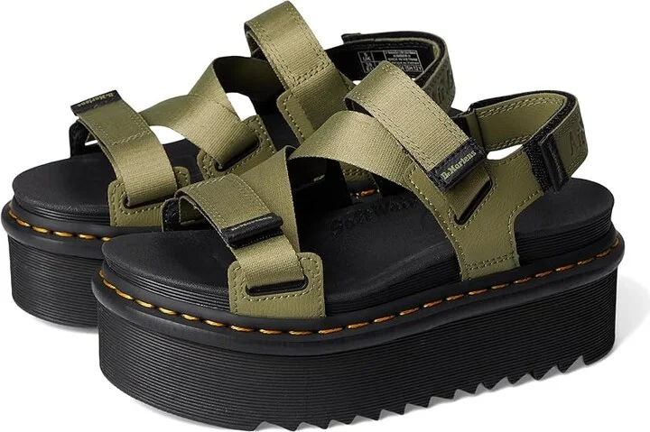 Dr. Martens Kimber II Women's Shoes Muted Olive Athena : UK 4 (US Women's 6) M, Leather