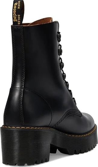 Dr. Martens Leona 7 Hook Boot Women's Shoes Black Vintage Smooth : UK 3 (US Women's 5) M, Leather - Image 5