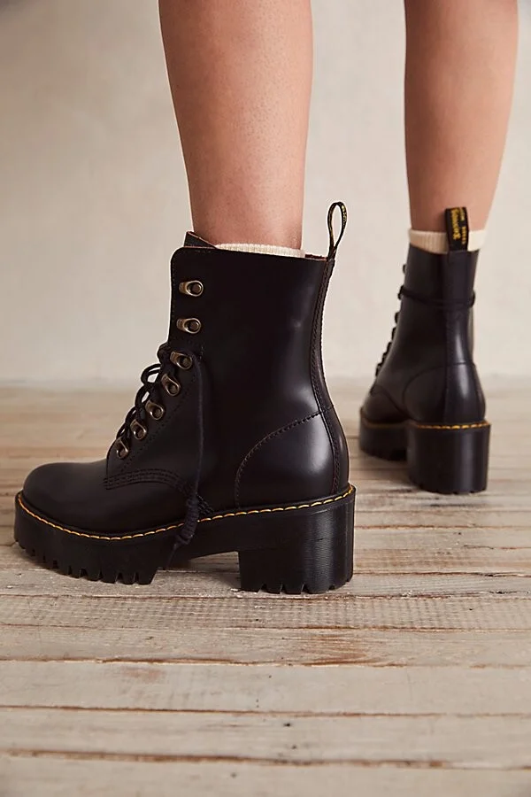 Dr. Martens Leona Platform Ankle Boots - Image 4