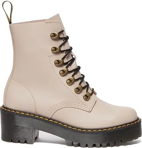 Dr. Martens Leona Women's Boots Vintage Taupe Smooth : UK 4 (US Women's 6) M, Leather - Image 5