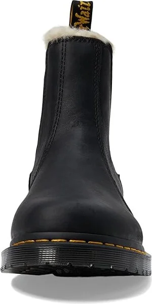Dr. Martens Leonore Women's Pull-on Boots Black Burnished Wyoming : UK 3 (US Women's 5) M, Leather - Image 3