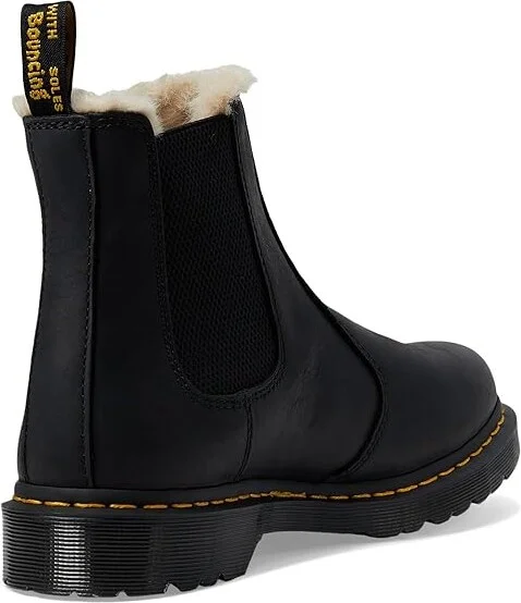 Dr. Martens Leonore Women's Pull-on Boots Black Burnished Wyoming : UK 3 (US Women's 5) M, Leather - Image 5