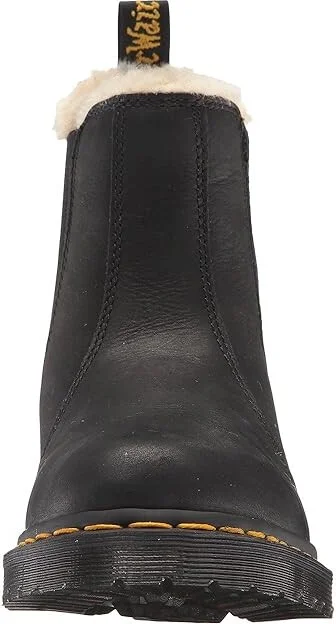 Dr. Martens Leonore Women's Pull-on Boots Black Burnished Wyoming : UK 3 (US Women's 5) M, Leather - Image 6