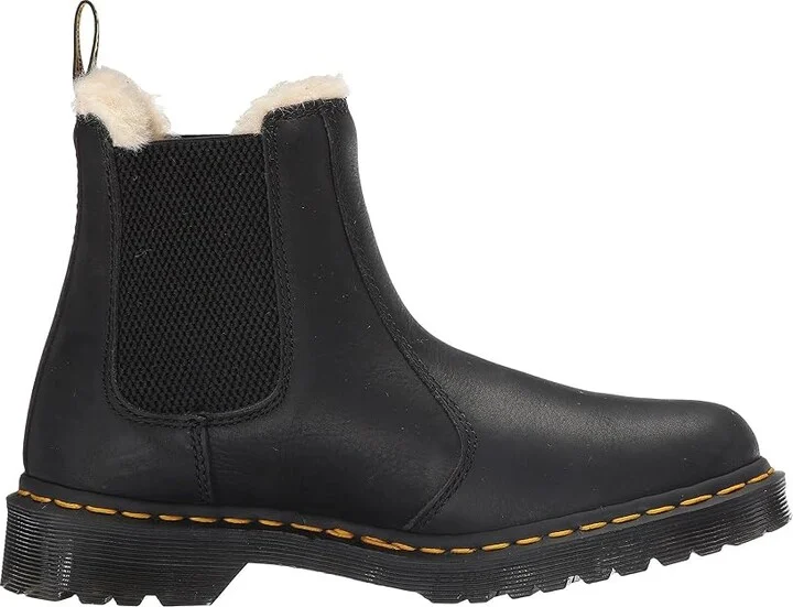 Dr. Martens Leonore Women's Pull-on Boots Black Burnished Wyoming : UK 3 (US Women's 5) M, Leather - Image 8