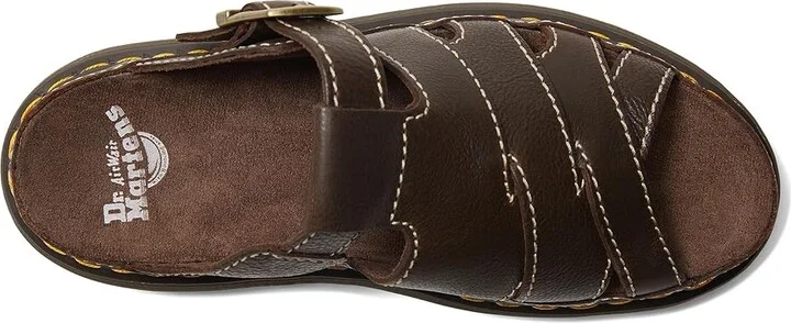 Dr. Martens Maxxy Slide Shoes Kelp Brown : UK 10 (US Men's 11 - Women's 12) Medium, Leather/Suede - Image 2