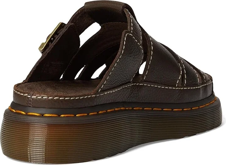 Dr. Martens Maxxy Slide Shoes Kelp Brown : UK 10 (US Men's 11 - Women's 12) Medium, Leather/Suede - Image 4
