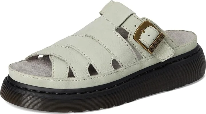 Dr. Martens Maxxy Slide Shoes Sage Green : UK 13 (US Men's 14) Medium, Leather/Suede - Image 5