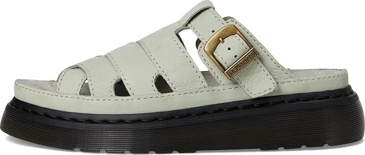 Dr. Martens Maxxy Slide Shoes Sage Green : UK 13 (US Men's 14) Medium, Leather/Suede - Image 6