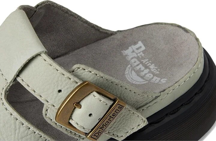 Dr. Martens Maxxy Slide Shoes Sage Green : UK 13 (US Men's 14) Medium, Leather/Suede - Image 7