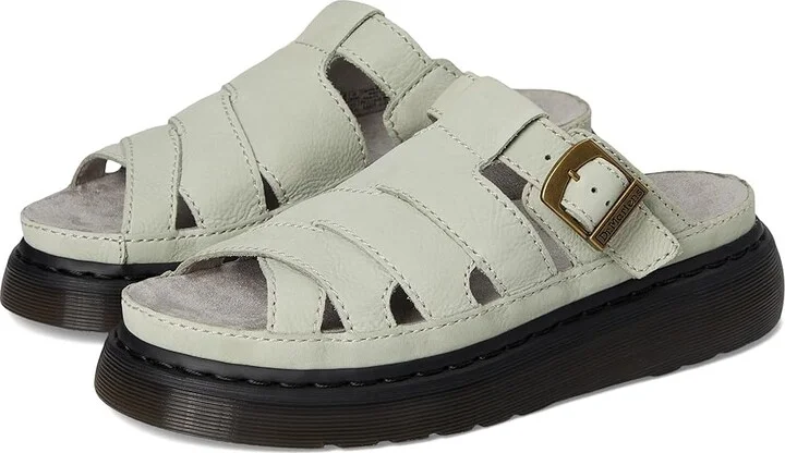 Dr. Martens Maxxy Slide Shoes Sage Green : UK 13 (US Men's 14) Medium, Leather/Suede