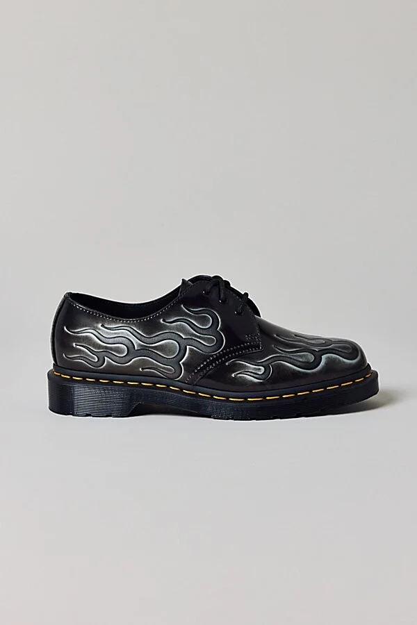 Dr. Martens Men's 1461 Inferno Oxford Shoe in Silver Arcadia - Image 2
