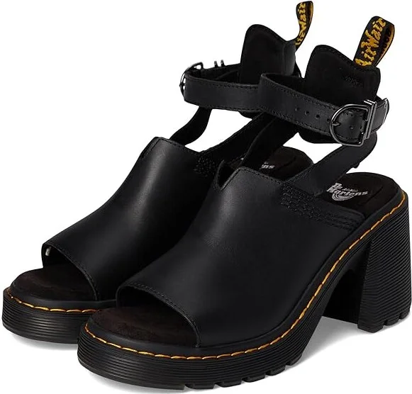 Dr. Martens Millee Women's Sandals Black : UK 5 (US Women's 7) M, Leather/Suede