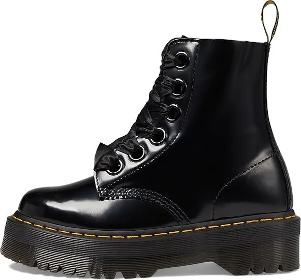 Dr. Martens Molly Quad Retro Women's Boots Black Buttero : UK 3 (US Women's 5) M, Leather - Image 7