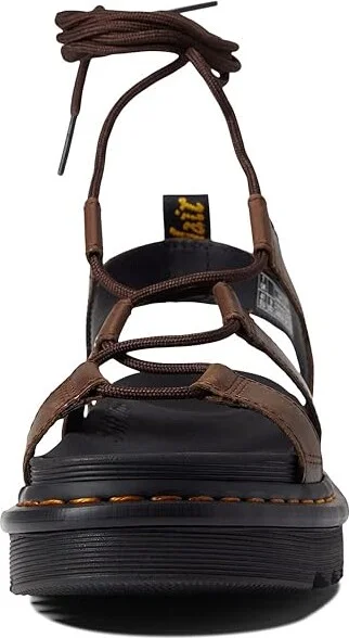 Dr. Martens Nartilla Women's Sandals Dark Brown New Oily Illusion : UK 4 (US Women's 6) M, Leather - Image 2