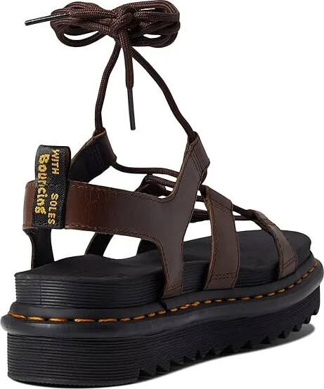 Dr. Martens Nartilla Women's Sandals Dark Brown New Oily Illusion : UK 4 (US Women's 6) M, Leather - Image 4