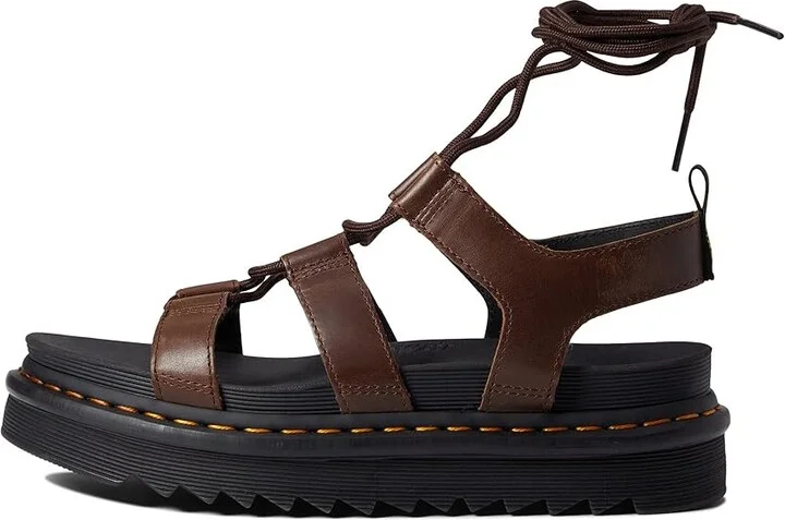 Dr. Martens Nartilla Women's Sandals Dark Brown New Oily Illusion : UK 4 (US Women's 6) M, Leather - Image 5