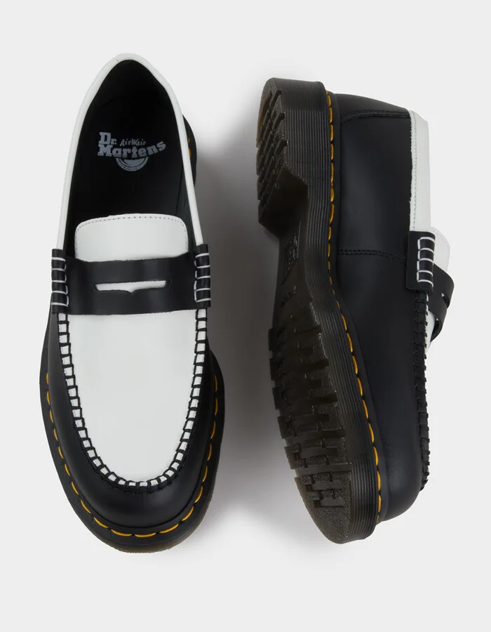 DR. MARTENS Penton Mens Two-Tone Leather Loafers - Image 5