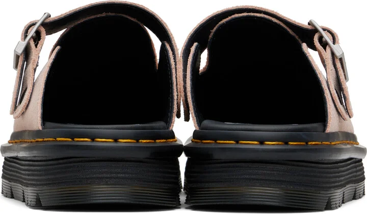 Dr. Martens Pink ZebZag Suede Slingback Platform Loafers - Image 2
