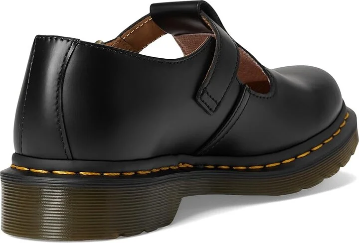 Dr. Martens Polley T-Bar Mary Jane Women's Maryjane Shoes Black Smooth : UK 3 (US Women's 5) M, Leather - Image 4