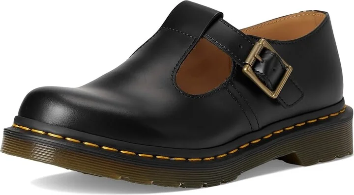Dr. Martens Polley T-Bar Mary Jane Women's Maryjane Shoes Black Smooth : UK 3 (US Women's 5) M, Leather - Image 5