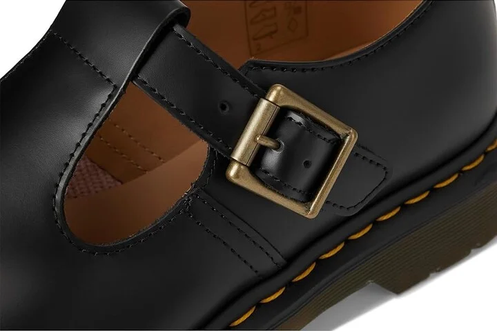 Dr. Martens Polley T-Bar Mary Jane Women's Maryjane Shoes Black Smooth : UK 3 (US Women's 5) M, Leather - Image 7