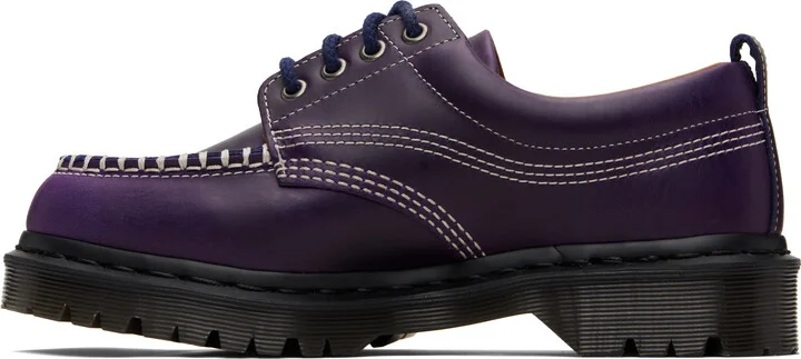 Dr. Martens Purple Orleans Leather Lowell Derbys - Image 3