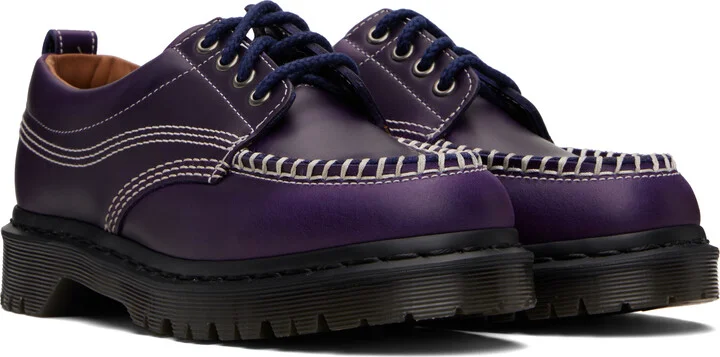 Dr. Martens Purple Orleans Leather Lowell Derbys - Image 4