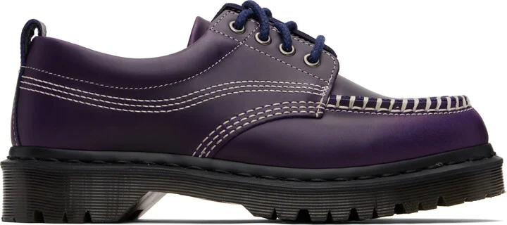 Dr. Martens Purple Orleans Leather Lowell Derbys