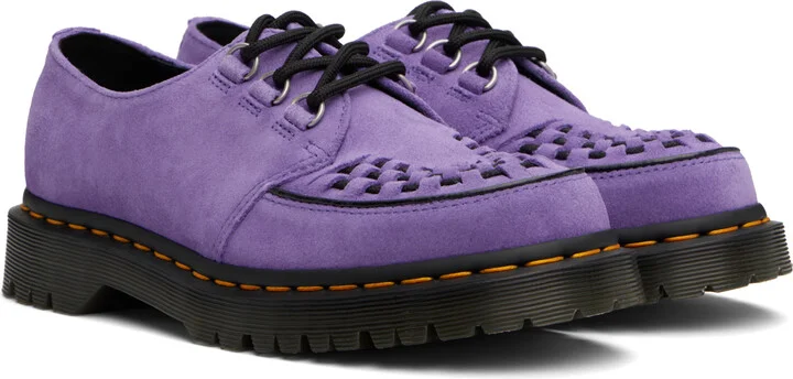 Dr. Martens Purple Ramsey Woven Suede Creepers - Image 4