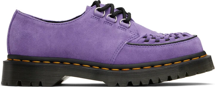 Dr. Martens Purple Ramsey Woven Suede Creepers