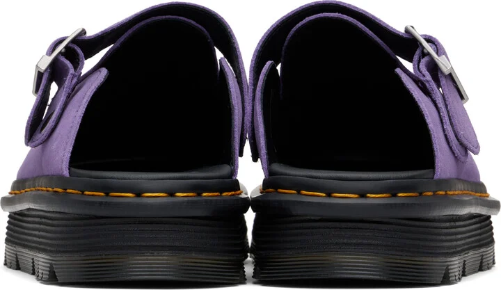 Dr. Martens Purple ZebZag Suede Slingback Platform Loafers - Image 2