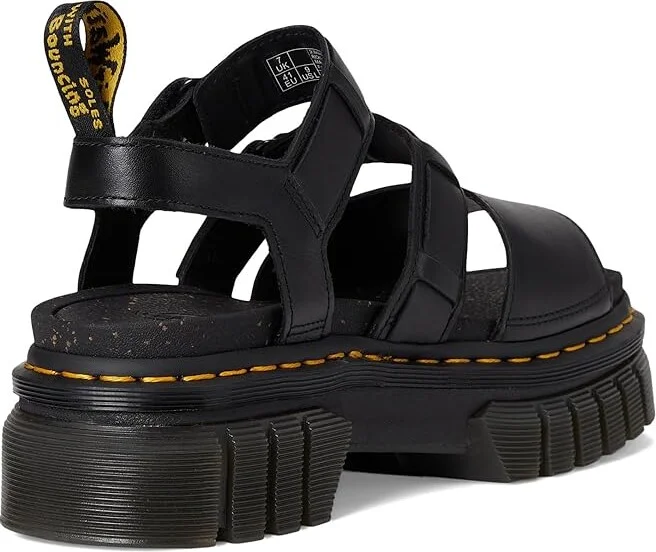 Dr. Martens Ricki 3-Strap Sandal Women's Shoes Black Nappa Lux : UK 7 (US Women's 9) M, Leather - Image 4